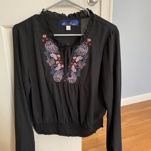 Black/Floral Blouse